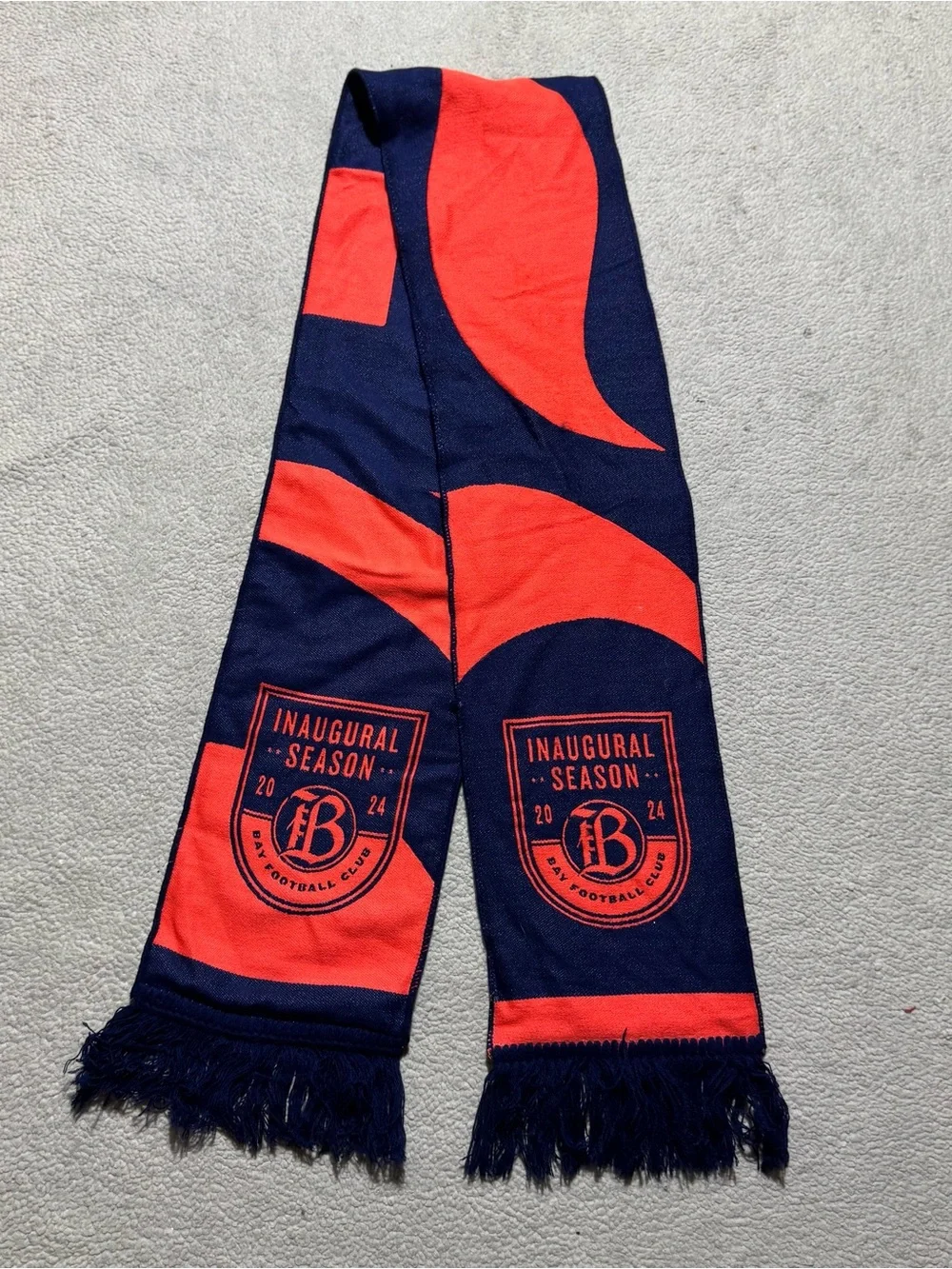 Bay FC Soccer Scarf Adult OS Inaugural Season 2024 Founding Season Ticket Member